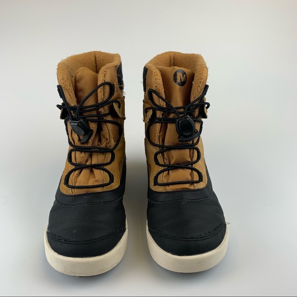 Merrell Snow Bank Boots 2.0 Waterproof Insulated Brown Quicklace Youth 2 - Picture 3 of 8